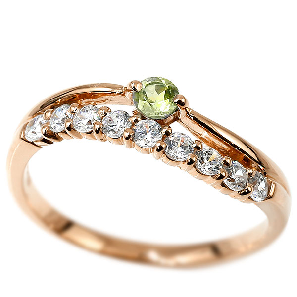 楽天市場】18金 リング ウェーブ ダイヤモンド 指輪 レディース 女性