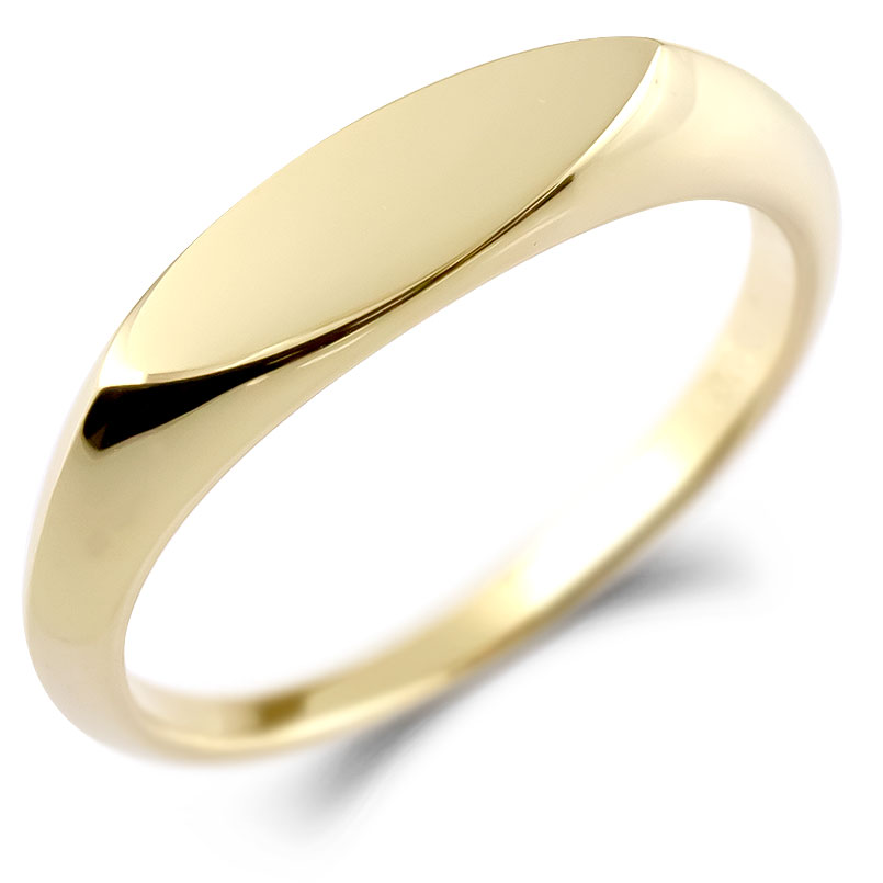 楽天市場】18金 リング 印台 ゴールド 指輪 イエローゴールドk18 18k