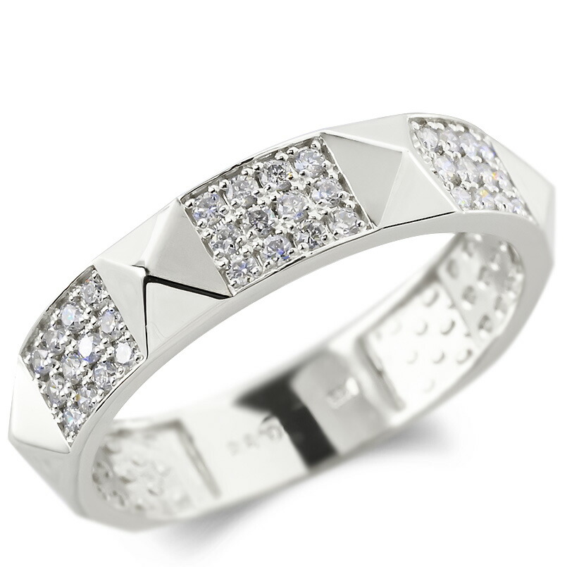 【20％OFFクーポンあり】【最短発送】プラチナ リング レディース メンズ ダイヤモンド0.35ct 13号 太め プラチナ900 pt900 スタッズ 指輪 ピンキーリング 婚約指輪 シンプル 人気 ファッションリング ダイヤ ジュエリー 女性 男性 男女兼用 ユニセックス