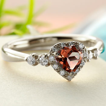 品数豊富 ハート リング ガーネット キュービックジルコニア 指輪 ピンキーリング シルバー925 取り巻き 1月誕生石 レディース 楽ギフ 包装 大きいサイズ対応 格安saleスタート Qchfoundation Ca