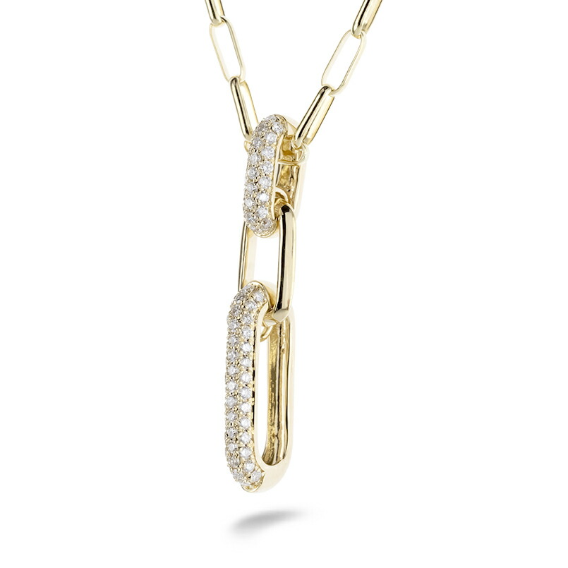 【20％OFFクーポンあり】【最短発送】18金 ネックレス ダイヤモンド 0.23ct ペンダントトップ レディース メンズ 大ぶり クリップチェーン イエローゴールドK18 ゴールド 18k ペンダントヘッド 人気 男性 女性 男女兼用 ユニセックス 普段使い