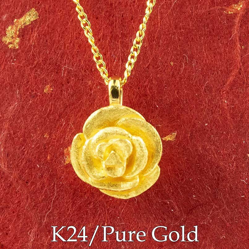 黄金の彫刻！24金 K24 蓮の花 ハス フラワー ペンダント トップ 純金 黄金の彫刻！24金 K24 蓮の花 ハス フラワー ペンダント トップ 純金