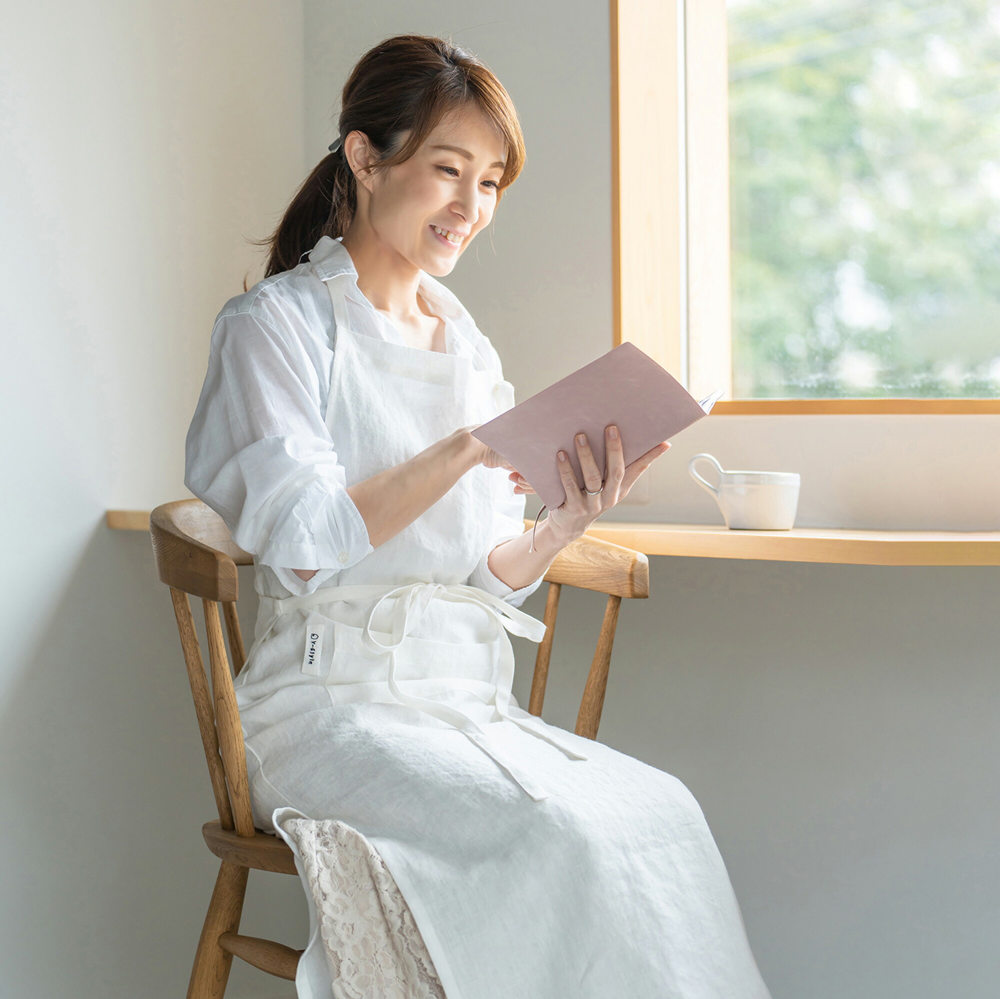 フランス産 リネン 100% エプロン 麻 Y-Style 素材にこだわった