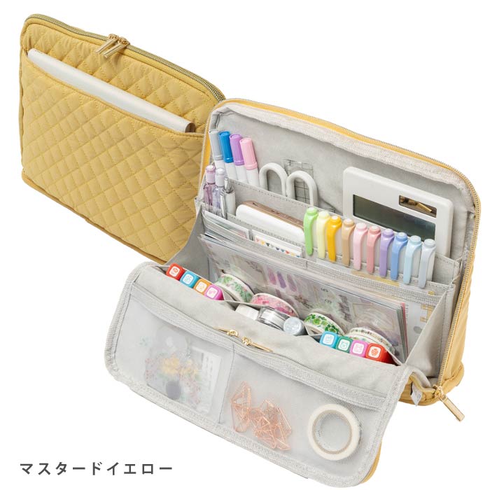 楽天1位】Y-Style 手帳が入るペンケースL 大容量 全13ポケット ペン