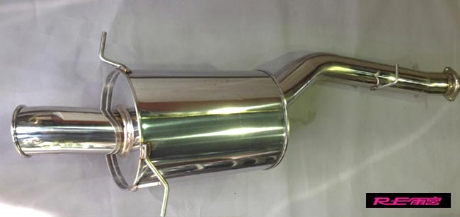 【 RX-7 FD3S / 13B-REW 用 】 RE雨宮 90カール ドルフィン テールマフラー Fr80 品番: M0-022036-054 (RE-AMEMIYA 90Curl Dolphin Tail Muffler Fr80)|KAZOON