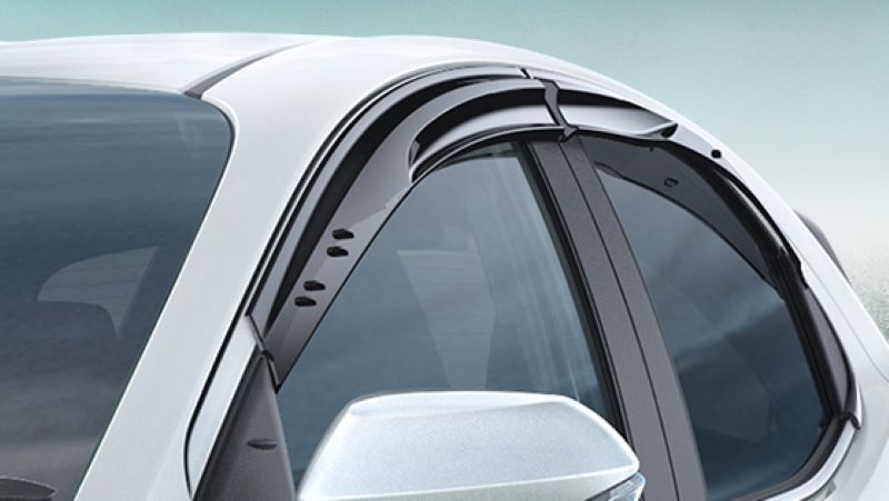 TOYOTA Yaris ヤリス MXPA10, MXPA15, KSP210, MXPH10, MXPH14, MXPH15, MXPH17用 TRD GRスポーツサイドバイザー (前後左右4点セット) MS316-52012 (TRD GR Sport Side Visor 正規品) ドアバイザー 雨除け 送料無料 ※沖縄県その他離島は別途送料がかかります。|KAZOON