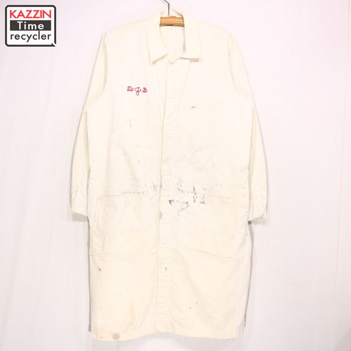 楽天市場 60s Lee ビンテージ ショップコート 60年代 Usa買い付け 古着 中古 ユーズド Lサイズ ヴィンテージ Usa製 アメリカ製 白 ホワイトワークコート ダスターコート リー Vintage古着屋 Kazzintimerecycler