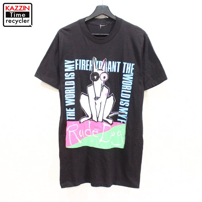 楽天市場 90s Rude Dog 半袖 プリント Tシャツ キャラクター アニメt 古着 Mサイズ ブラック Vintage古着屋 Kazzintimerecycler