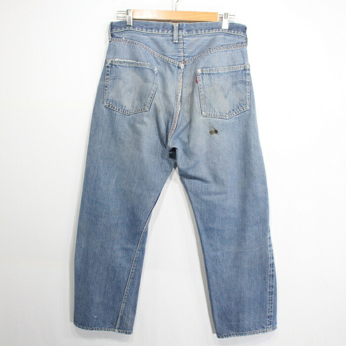 60s ビンテージ Levis 501xx デニム パンツ Second 501xx ギャラ無し期 古着 中古 W34インチ Vintage古着屋 Kazzintimerecycler60年代 Vintage リーバイス ジーンズ 赤耳 Bige 66 イエローステッチ Used 中古