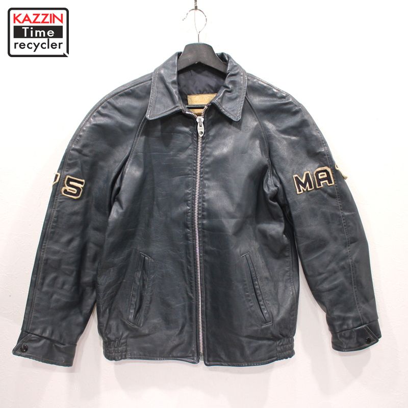 楽天市場】50s ビンテージ オールレザー スタジャン ボタスタ☆Sサイズ 