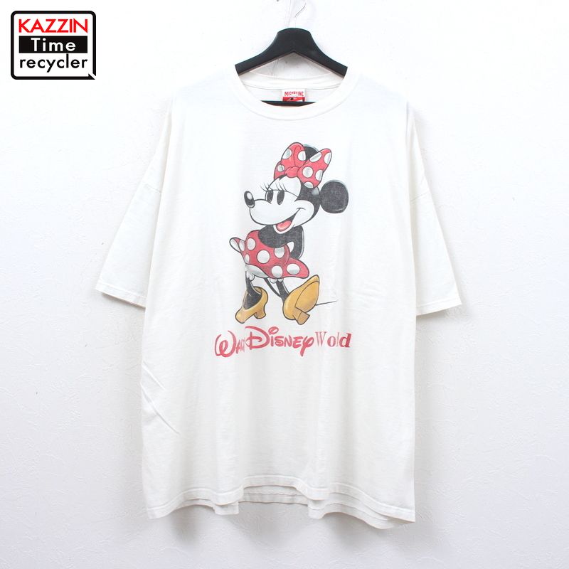 90s Disney ミニーマウス 半袖 連刷 Tシャツ キャラクター 古着 Xlサイズ相当 ビッグサイズ オーバーサイズ 白いこと 90歳次代 ディズニー Minnie 白 ウォルトディズニーワールド アニメ アメカジ 中古品 Used Manitobachiropractors Ca