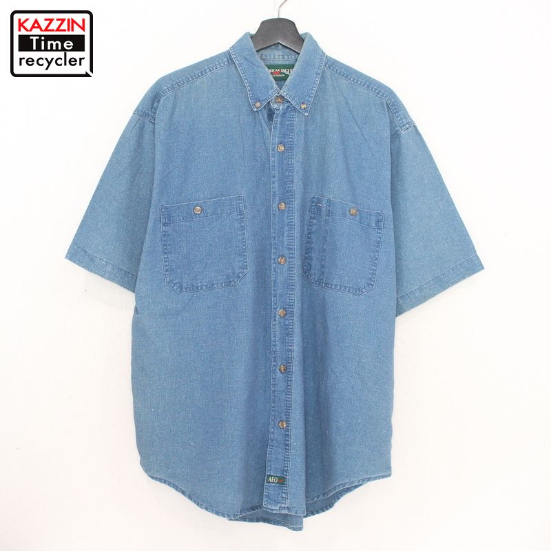 90s アメリカンイーグル American Eagle インディゴ リネン 半袖 ボタンダウンシャツ 古着 表記lサイズ ビッグサイズ オーバーサイズ ブルー Andapt Com 90s アメリカンイーグル American Eagle インディゴ リネン 半袖 ボタンダウンシャツ 古着 表記lサイズ ビッグサイズ オーバーサイズ ブルー Andapt Com