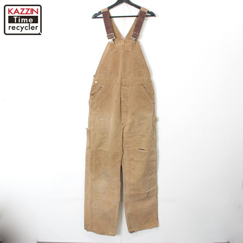 【古着】Carhartt(カーハート)ワンポイントロゴ ダブルニーオーバーオール 楽天市場】70s ヴィンテージ カーハート Carhartt 山ポケ