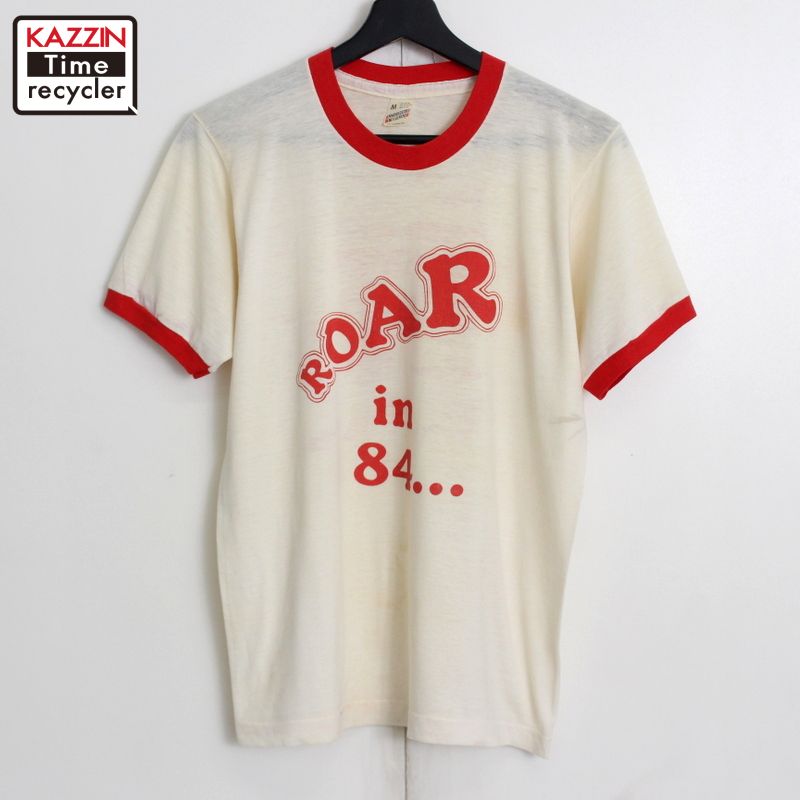 楽天市場】70s USA製 SPRUCE 3段 カレッジ プリント 半袖 リンガー T