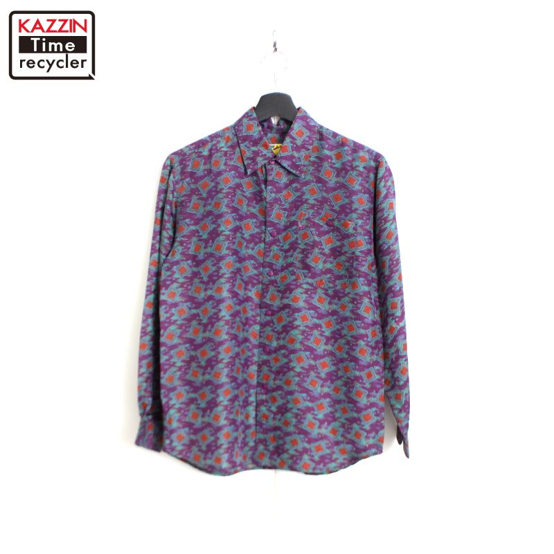 楽天市場】【中古】 ROYAL DIXTON 柄シャツ 長袖 シャツ シルク