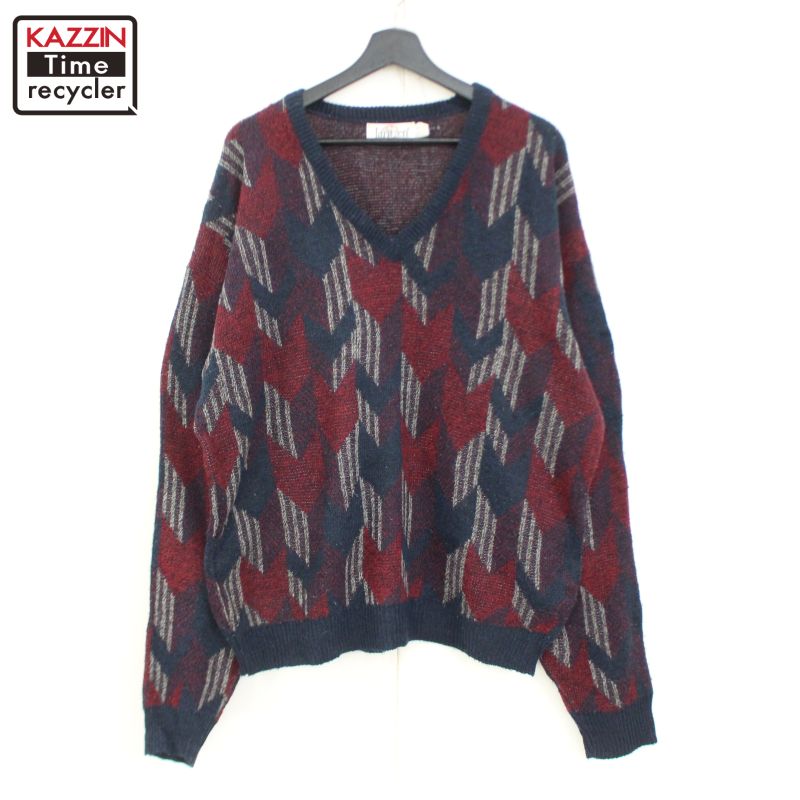 楽天市場】60s USA製 Jantzen アーガイル 総柄 25% モヘア ウール V