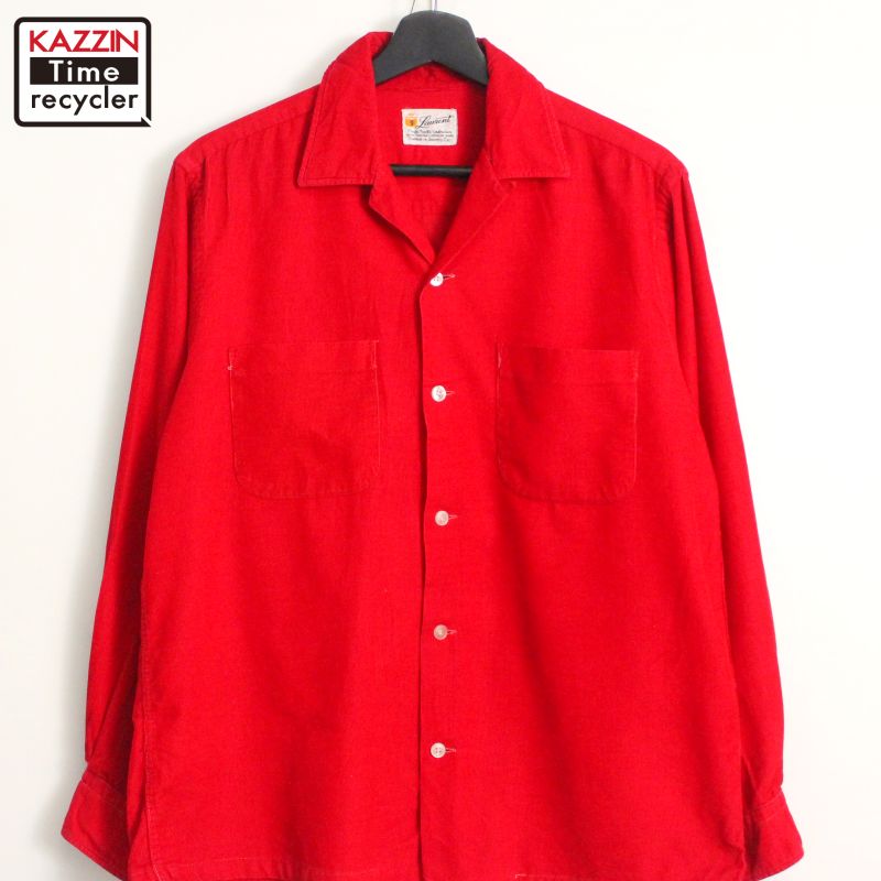 楽天市場】60s TOPPS 無地 細畝 コーデュロイ 長袖 シャツ M / 60年代