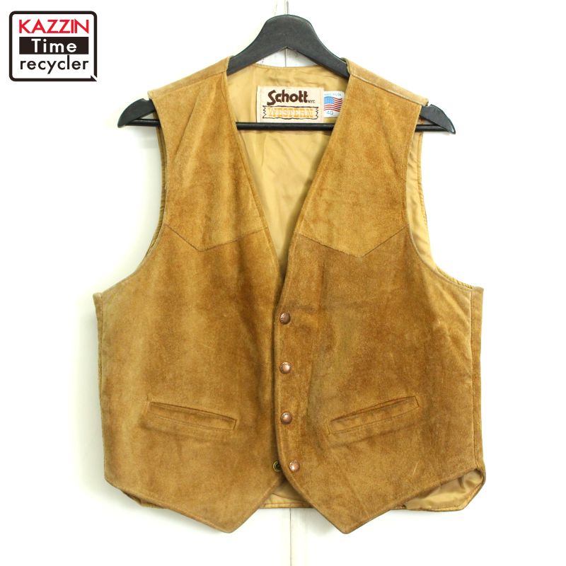 楽天市場】schott ショット ベスト ベスト Vest スエード レザー
