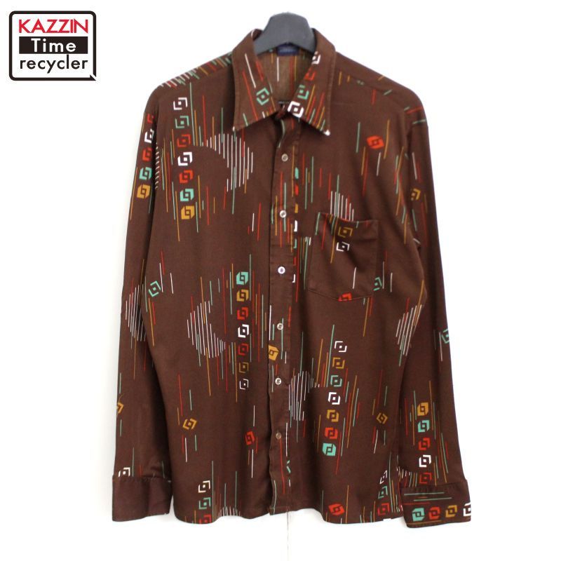 楽天市場】古着 VINTAGE ヴィンテージ 70s ポリシャツ 総柄 長袖 楽天市場】古着 VINTAGE ヴィンテージ 70s ポリシャツ 総柄 長袖