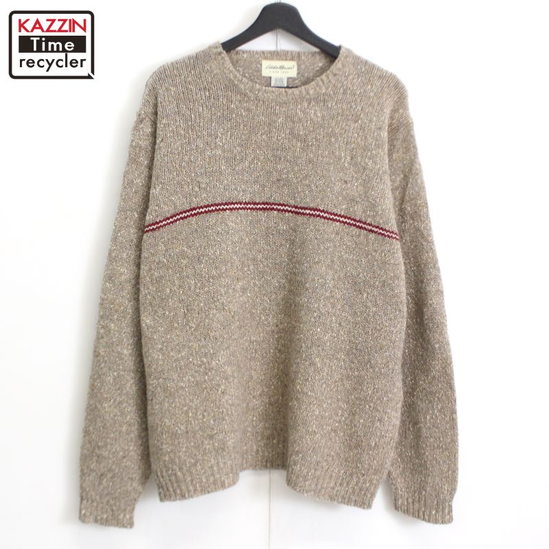 楽天市場】90s 白タグ Eddie Bauer マルチ ボーダー コットン ニット