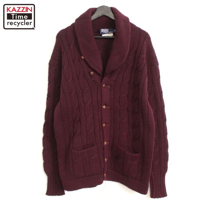 90s　ラルフローレン　ニット　カーディガン　ウール　レトロ　クラシック 楽天市場】90s Polo Ralph Lauren Wool Knit Cardigan 赤 M ポロ