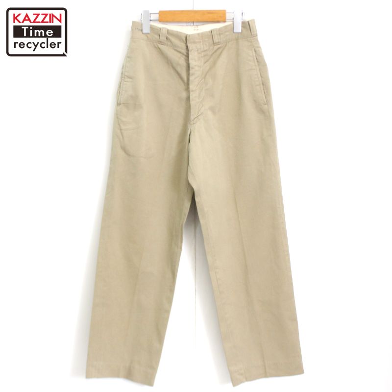 1970 military chino チノパン　witty vintage WV Upcycle / Military Line Chinos - Black | Witty Vintage