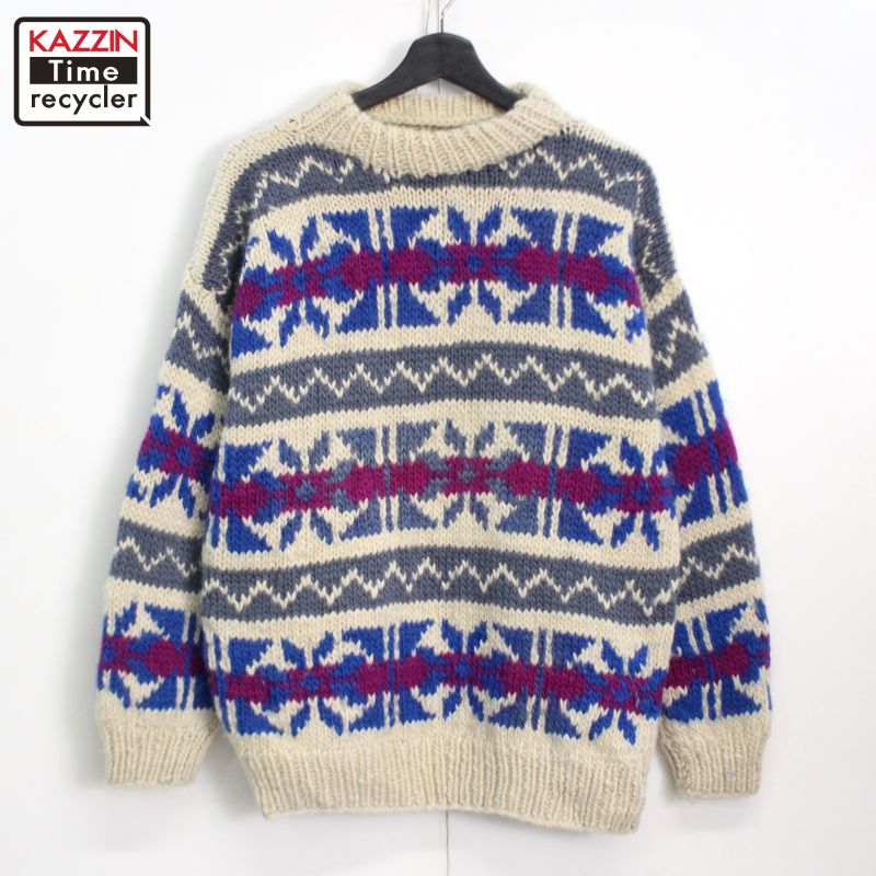 PACHAMAMA 古着　セーター　中古 楽天市場】古着 80~90年代 PACHAMAMA 花柄 エクアドルニット