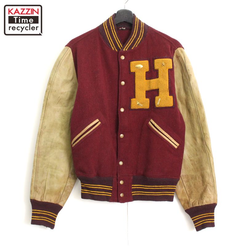 楽天市場】50s BUTWIN 襟付き ワッペン メルトンウール スタジャン