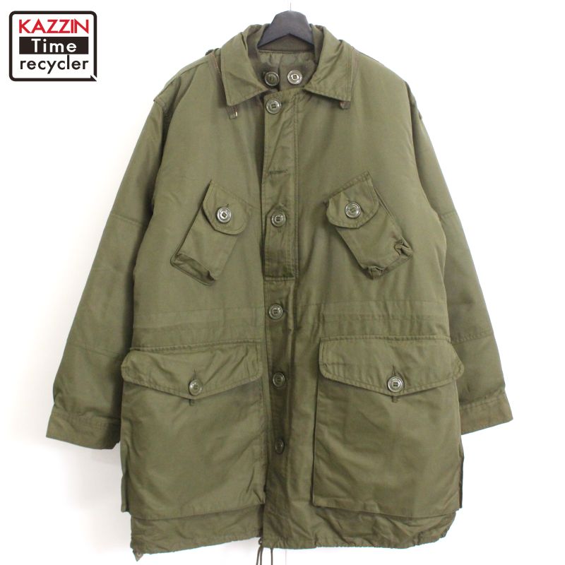 80s ヴィンテージ カナダ軍 無地 PARKA EXTREME COLD WEATHER COMBAT ECW ミリタリー上衣 古着 ★ メンズ XL大きさ好いかげんに 厚地の外套大きさ カーキ