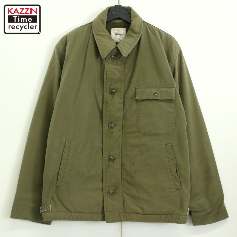 80s 米軍 A-2デッキジャケット　後期　USCGステンシル 80s 80年代 アメリカ軍 米軍 カーキ 海軍 | ビンテージ古着屋