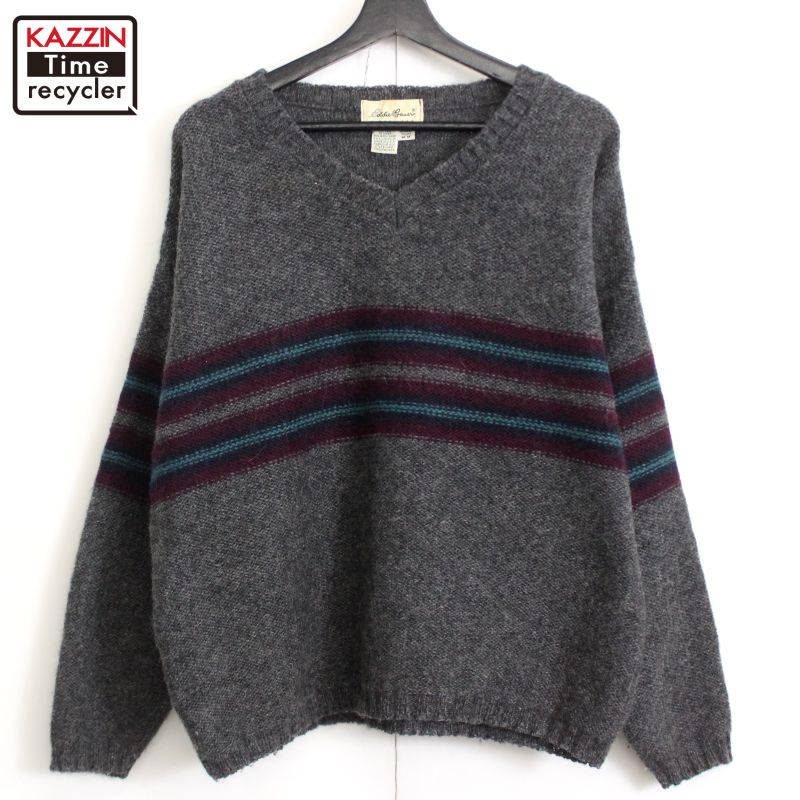 楽天市場】90s 白タグ Eddie Bauer マルチ ボーダー コットン ニット