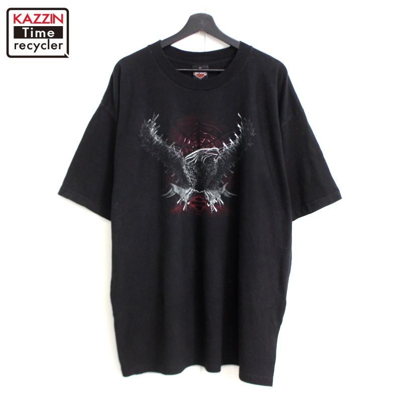 90s USA製 ハーレーダビッドソン 3D EMBLEM イーグルTシャツ M 90s HARLEY DAVIDSON 3D EMBLEM イーグル Tシャツ M 黒 USA製