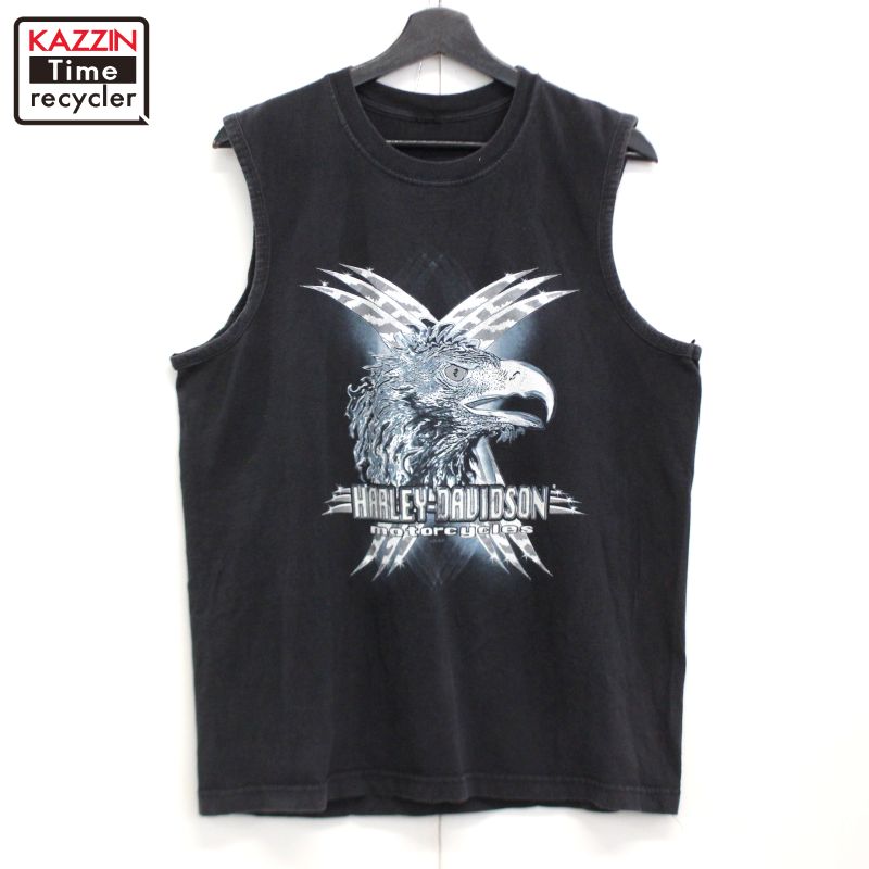 Harley-Davidson ノースリーブ デカロゴ ブラック XL 0857 Harley-Davidson ノースリーブ デカロゴ ブラック XL 0857