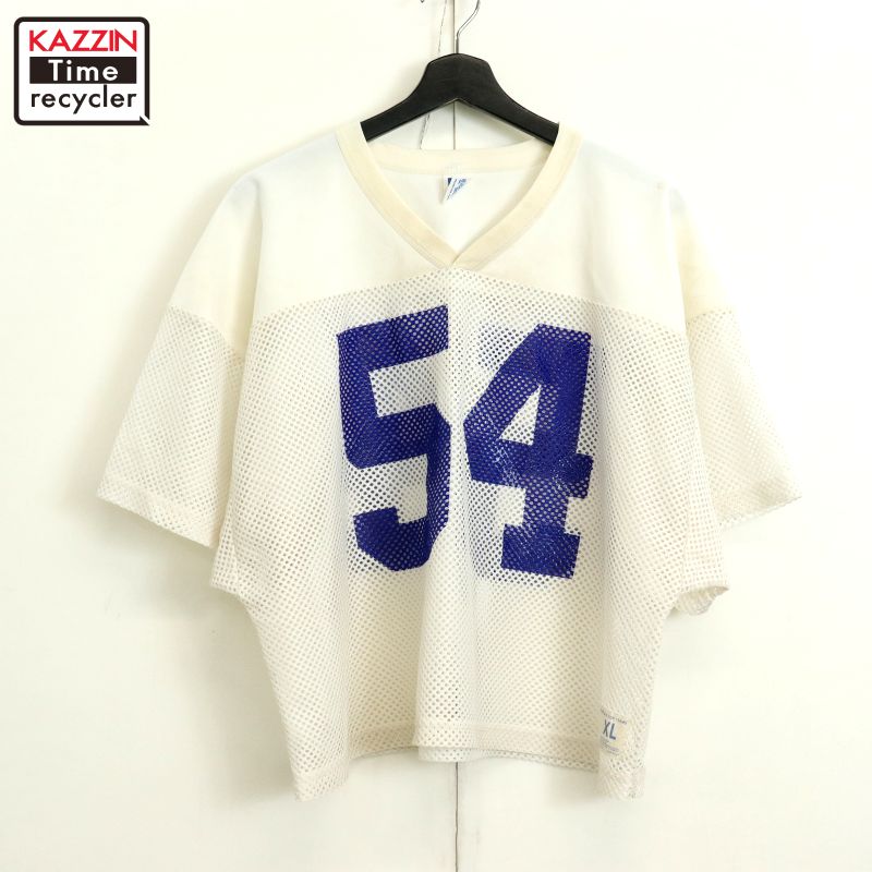ビンテージ　80s ラッセル　フットボールT USA製 80s USA製 RUSSELLラッセル フラタニティ アップリケ コットン