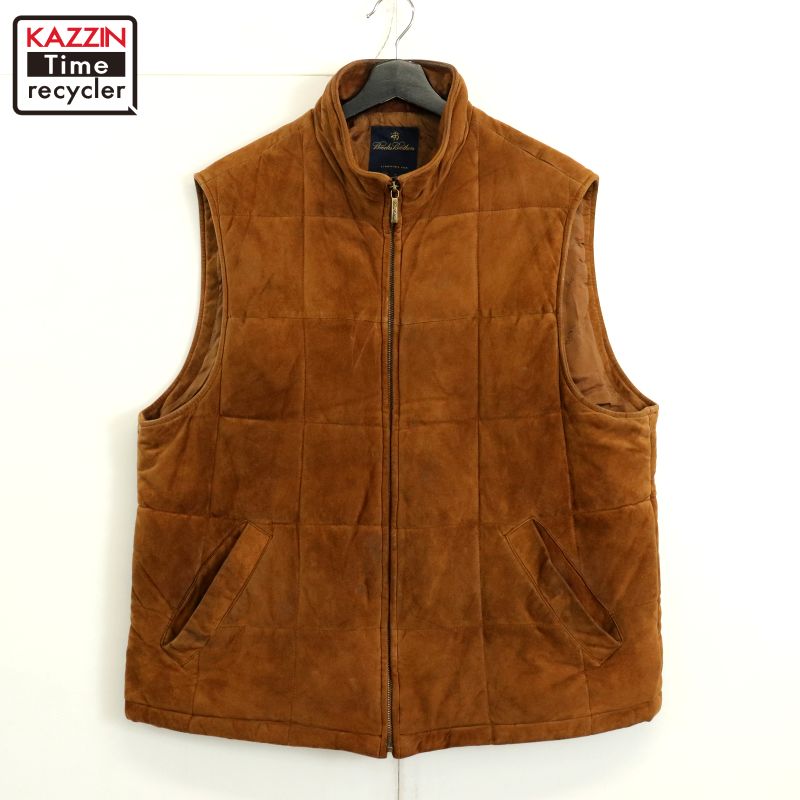 新品 ブルックスブラザーズ ダークオレンジ 中綿キルティングベスト