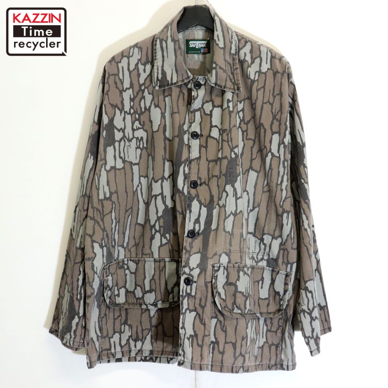 70s vintage SAFTBAK 迷彩柄 ハンティングジャケット L USA製SAFTBAKハンティングジャケット迷彩柄カモフラージュ