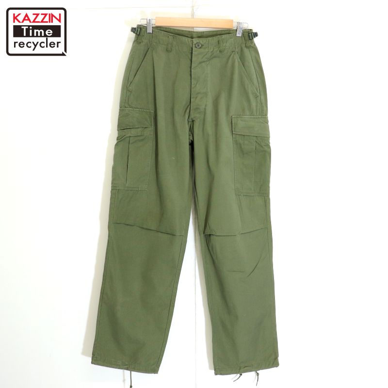 P10倍 【中古】60s USA製 ヴィンテージ U.S.ARMY  3rd ジャングルファティーグ ミリタリーズボン下 古着  メンズ XL大きさ好いかげんに ビッグ大きさ 厚地の外套大きさ オリーブ緑であること