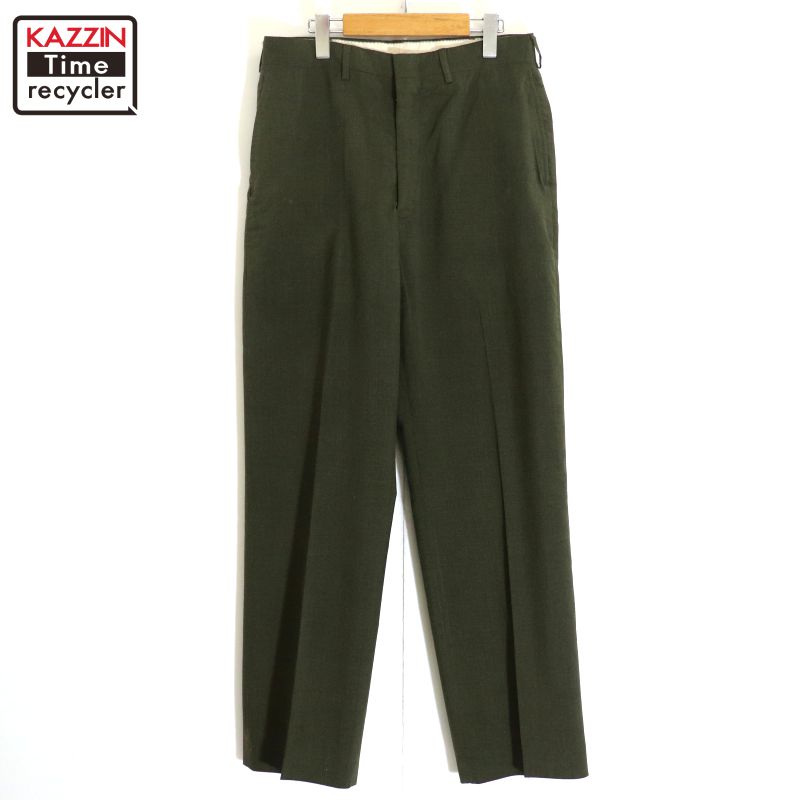 NAVY ウールスラックス デッドストック MILITARY 実物 新品 デッドストック オランダ軍 ツータック