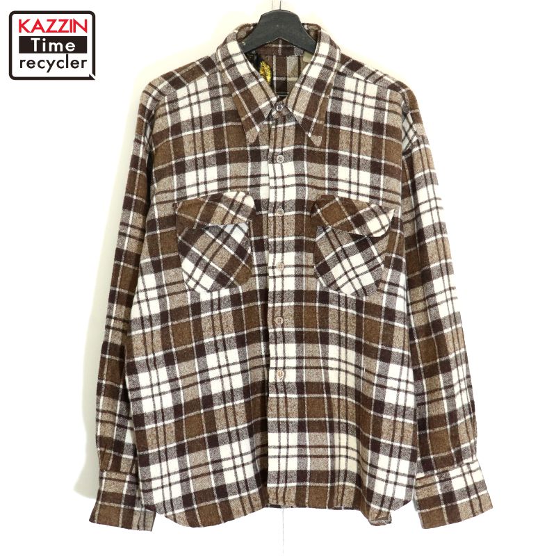 楽天市場】古着 70'S CASCADE オンブレチェック オープンカラー
