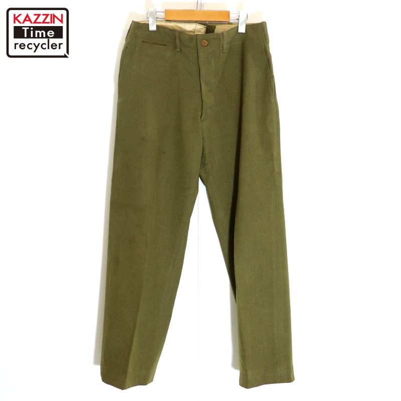 40's 50's ビンテージ　USA ミリタリー オフィサーパンツ 50s US ARMY ウールオフィサーパンツ 35R TROUSERS TROPICAL