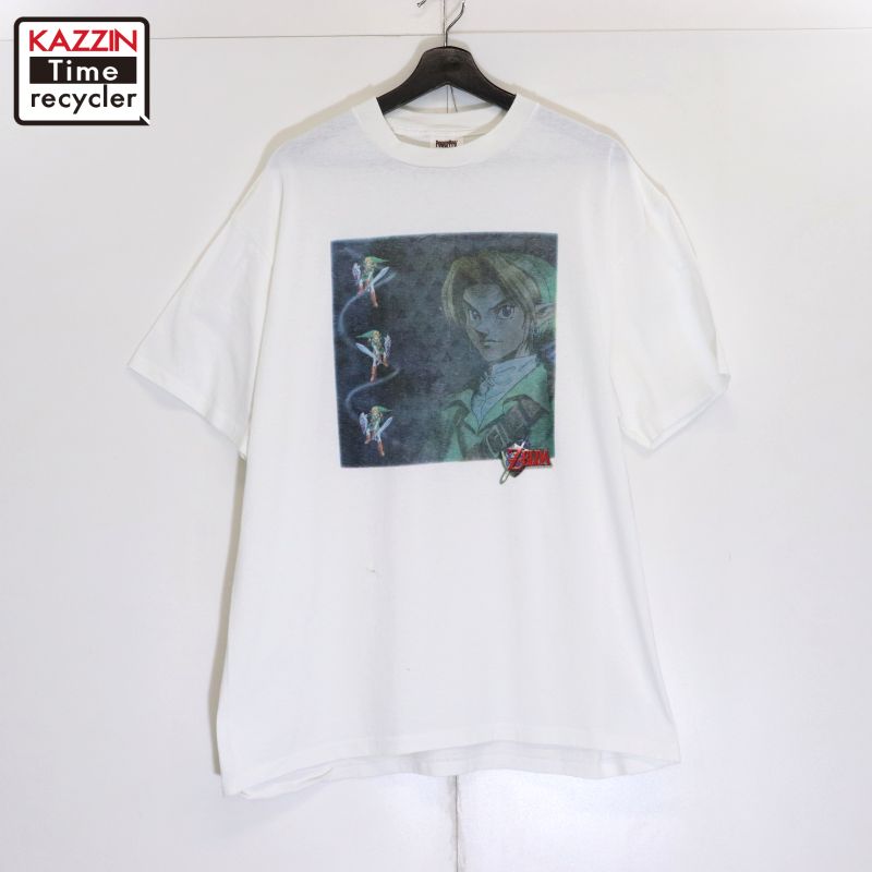 【中古】90s ヴィンテージ ONEITA ゼルダの伝説 ZELDA 半袖Ｔシャツ 古着 メンズ 表記XLサイズ ホワイト｜Vintage古着屋 KAZZINTimerecycler