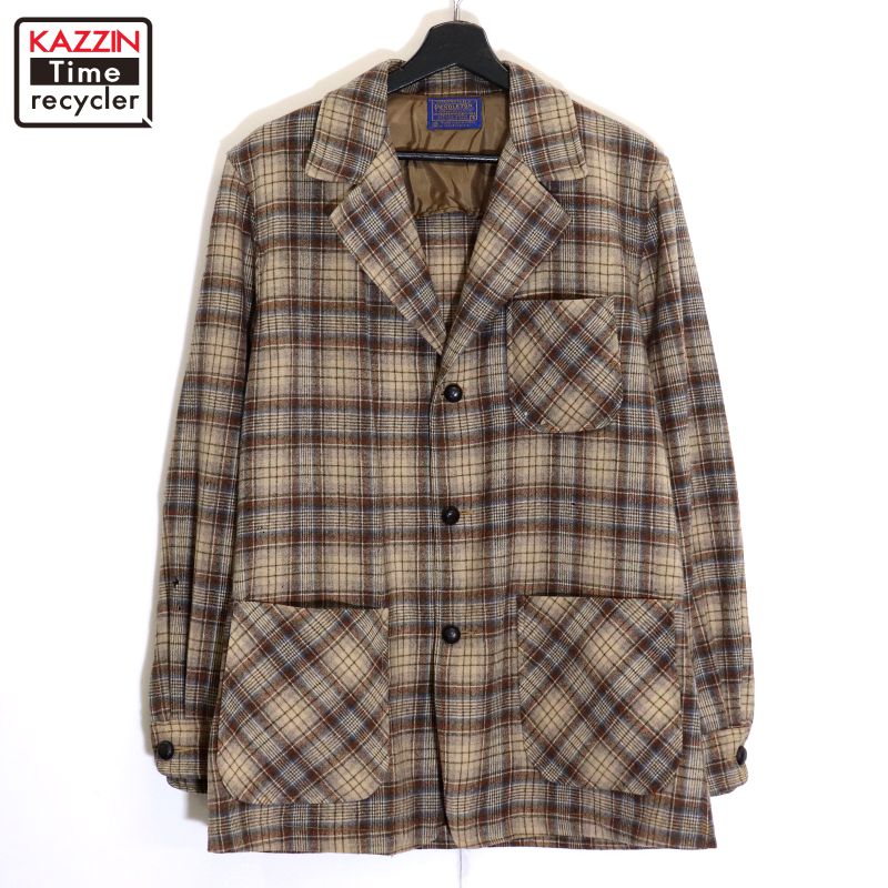美品 70s ビンテージ PENDLETON チェックジャケット M / RRL 美品 70s ビンテージ PENDLETON チェックジャケット M / RRL