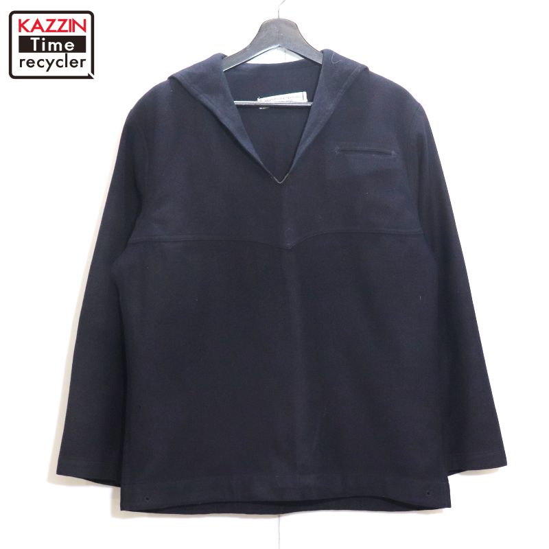 【中古】40s USA製 ヴィンテージ U.S.NAVY セーラージャケット ウール ミリタリーシャツ 古着 メンズ Lサイズ相当 ネイビー|Vintage古着屋 KAZZINTimerecycler