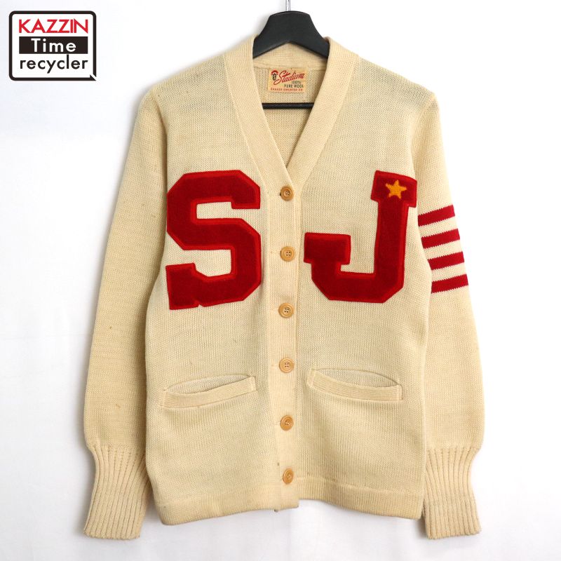 40s 50s レタード カーディガン　美品 vintage ヴィンテージ 楽天市場】古着 VINTAGE ヴィンテージ 40s 50s レタード 長袖 ニット