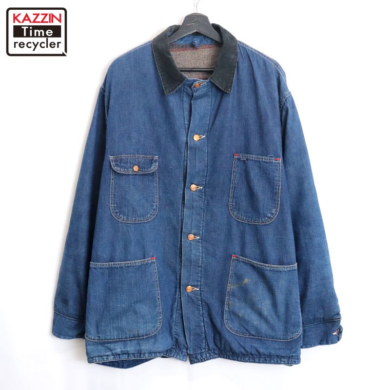 デニム ダブルブレスト カバーオール　ビッグサイズ　vintage 50s 楽天市場】60's ビックベン デニムジャケット ネイビー カバーオール