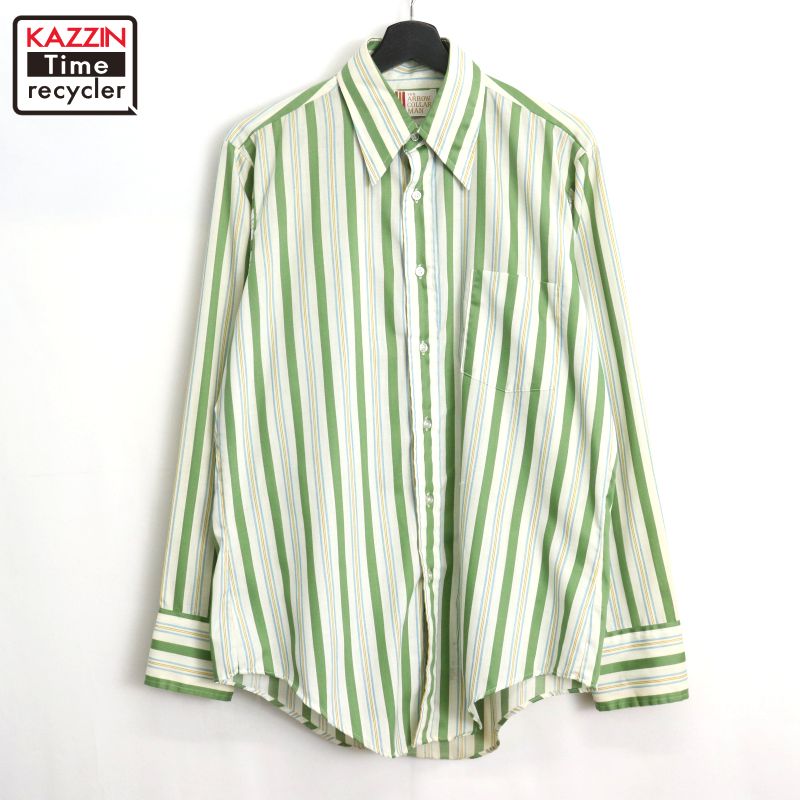 楽天市場】70s ARROW 総柄 長袖 イタリアンカラー シャツ XL / 70年代