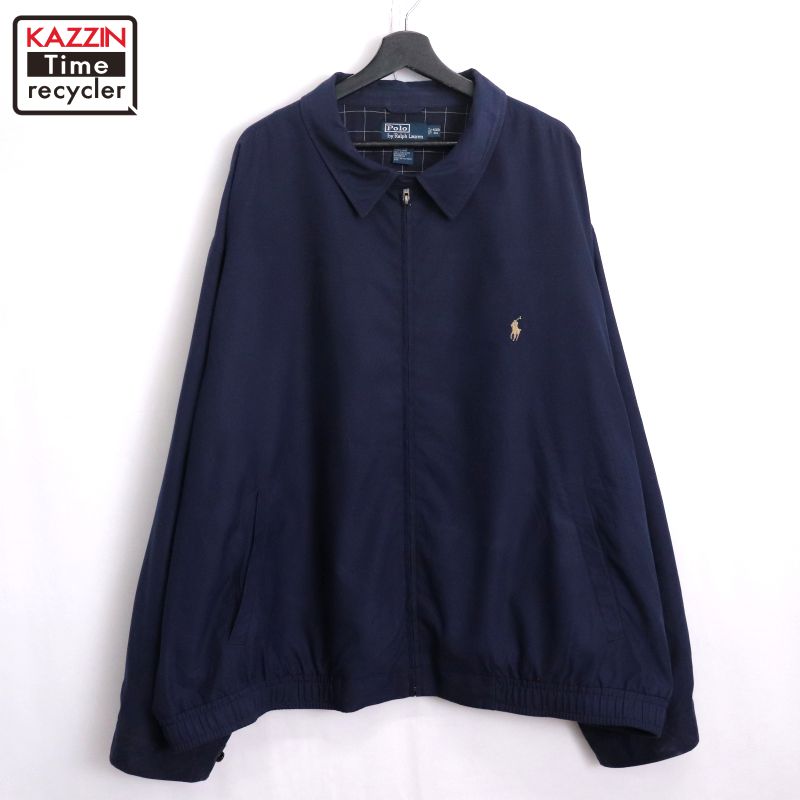 【中古】00s ラルフローレン RALPH LAUREN スイングトップ 古着 メンズ XL~サイズ相当 ビッグサイズ オーバーサイズ ネイビー|Vintage古着屋 KAZZINTimerecycler