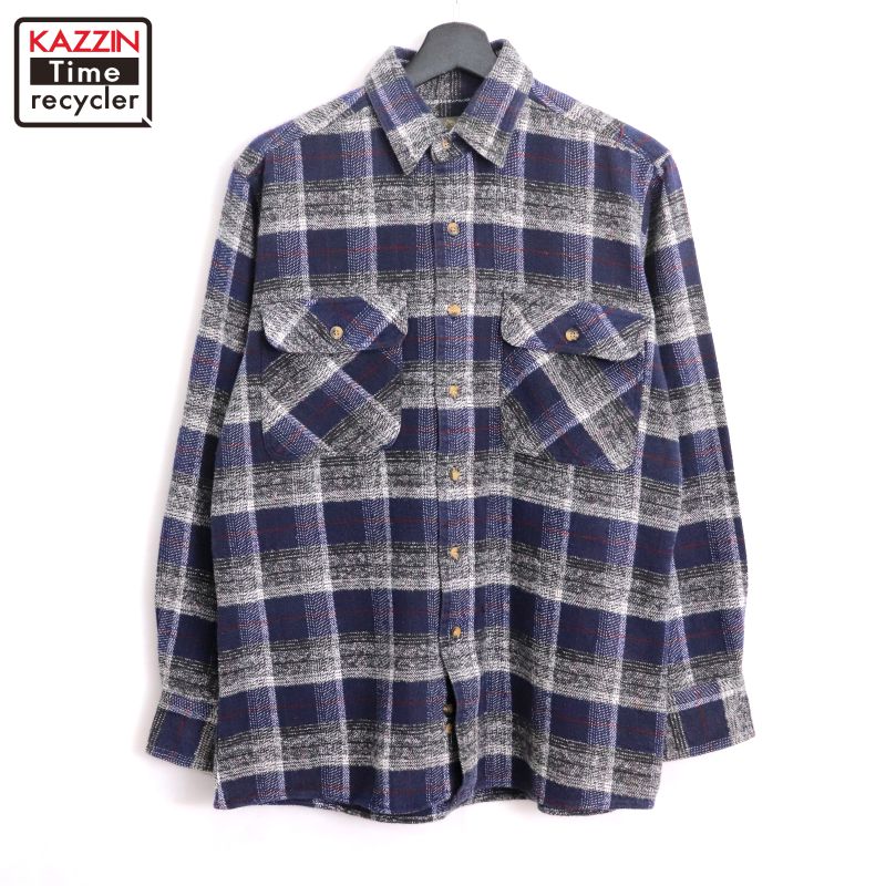 楽天市場】40〜50年代 MANSIZE チェック柄 マチ付き 長袖 ヘビー