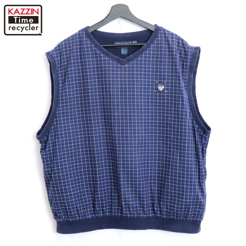 【ポロゴル】人気ポニーロゴマーク ゴルフジップベストM ネイビー ポロゴル】人気ポニーロゴマーク ゴルフジップベストM ネイビー