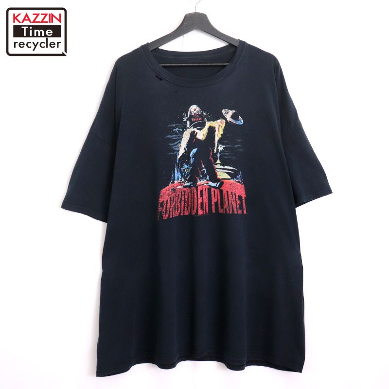 【中古】00s 禁断の惑星 FORBIDDEN PLANET ムービーTシャツ 古着 メンズ XL~サイズ相当 ビッグサイズ オーバーサイズ ブラック画像